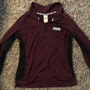 PINK maroon & black pullover